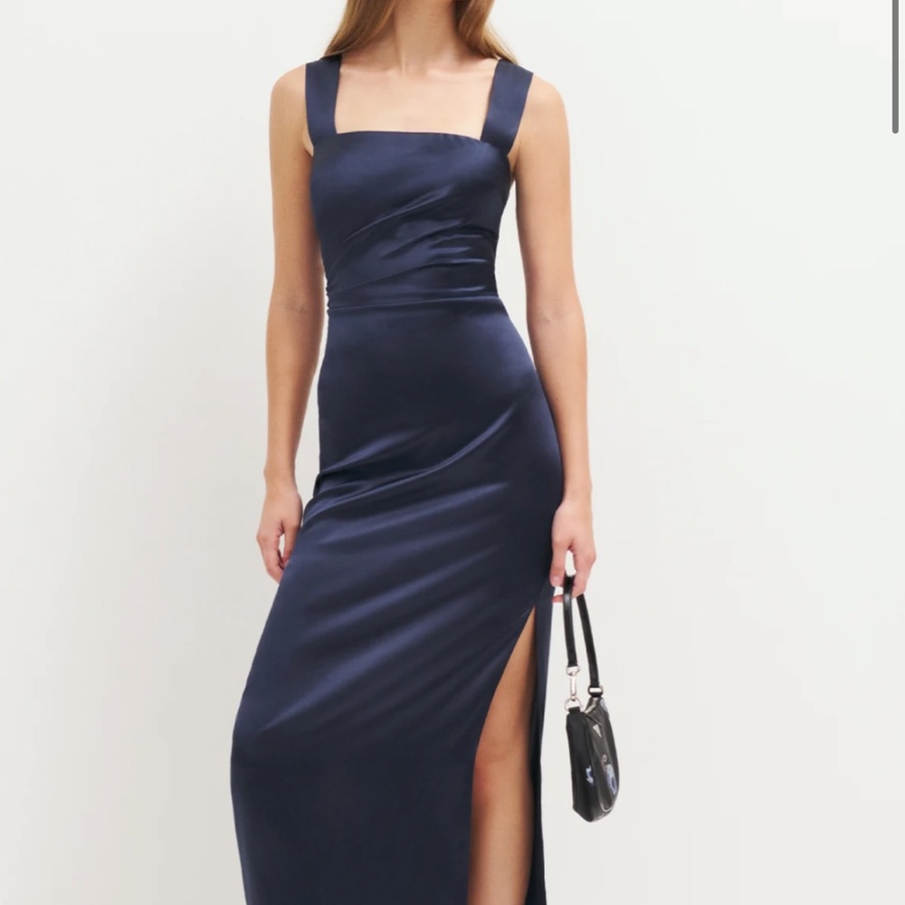 Reformation Navy Dress